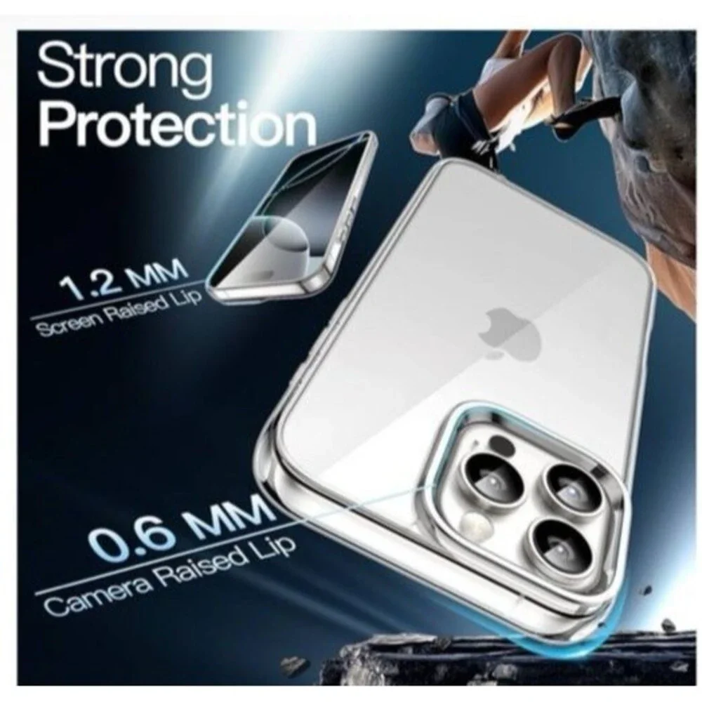 JETech Clear Case for iPhone 16 Pro 6.3-Inch Non-Yellowing Shockproof Phone